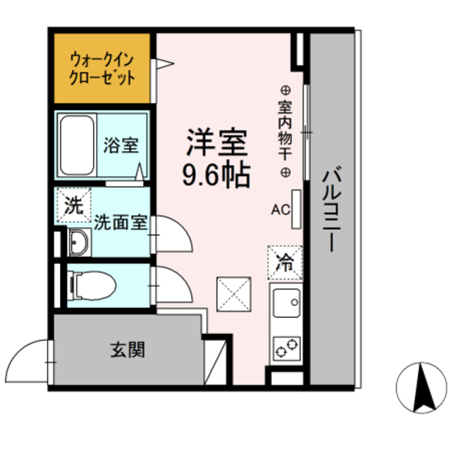 ノーブル　スクエア　A 102 間取り図