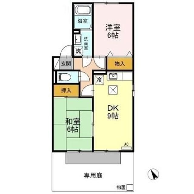 ヴィラグレイス　Ⅱ 101 間取り図