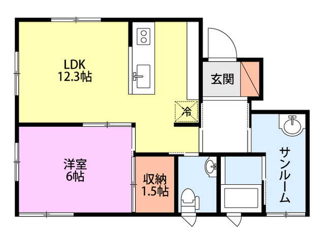 Ｃａｓａ南浜 101 間取り図