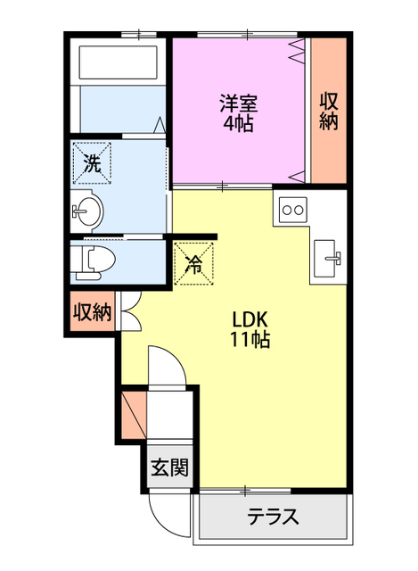 マナフォレスト石橋 105 間取り図