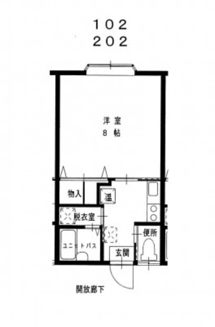 リバーウエスト 202 間取り図