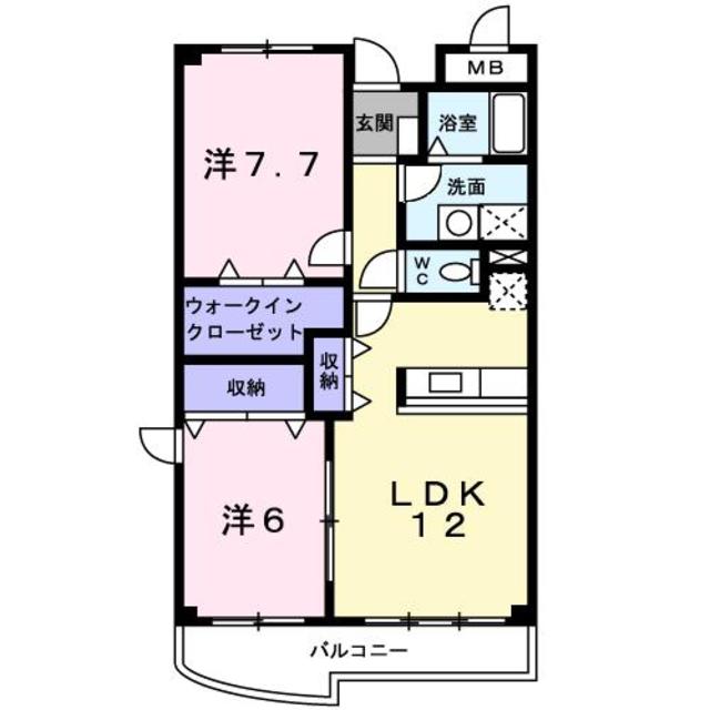 ベル　プロムナード 405 間取り図