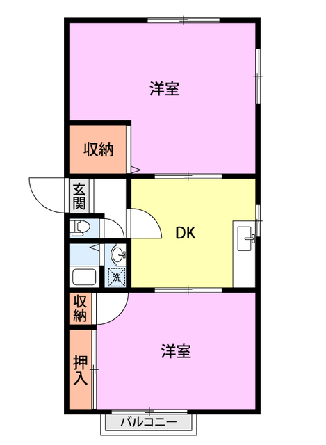 サンモール B101 間取り図