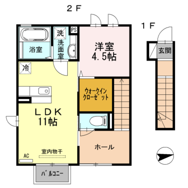なでしこ 202 間取り図