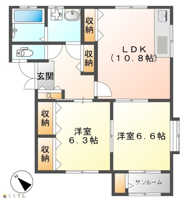 グリーンライム B 間取り図