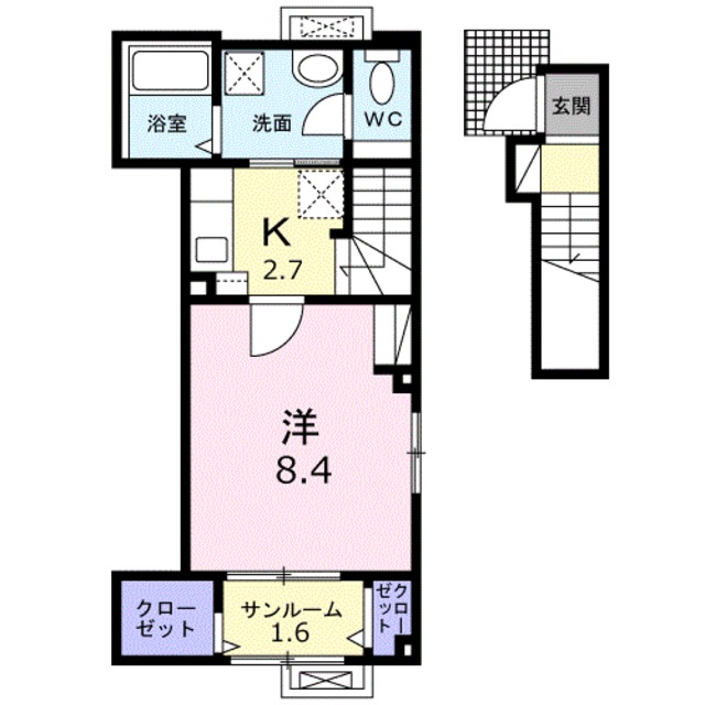 グリーンビレッジ 201 間取り図