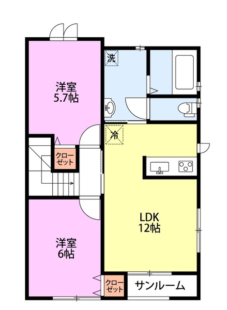 ミピアーチェ　C 202 間取り図