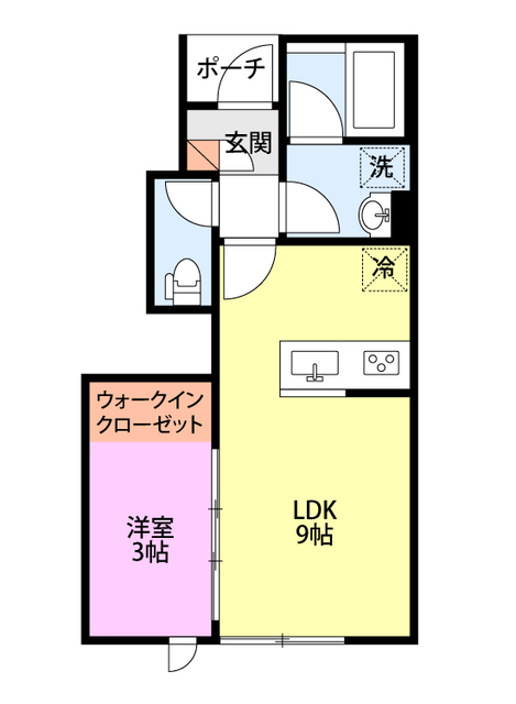 CIEL TERAO 1-B 間取り図