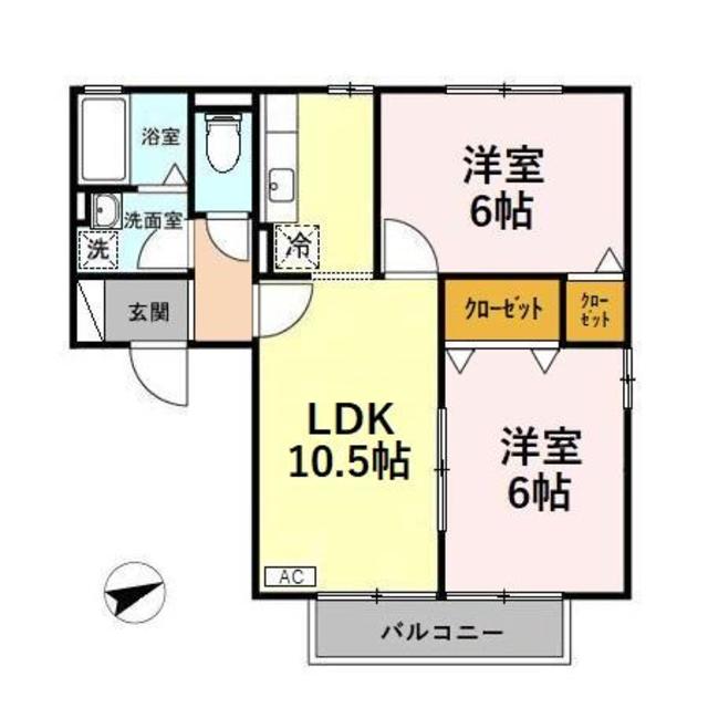 メゾン・リヴェール　Ａ 203 間取り図