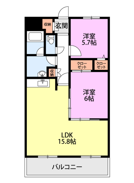 グランシャリオII 103 間取り図