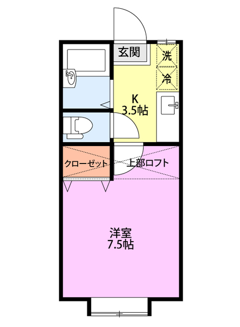 プレジオ新潟坂井 104 間取り図