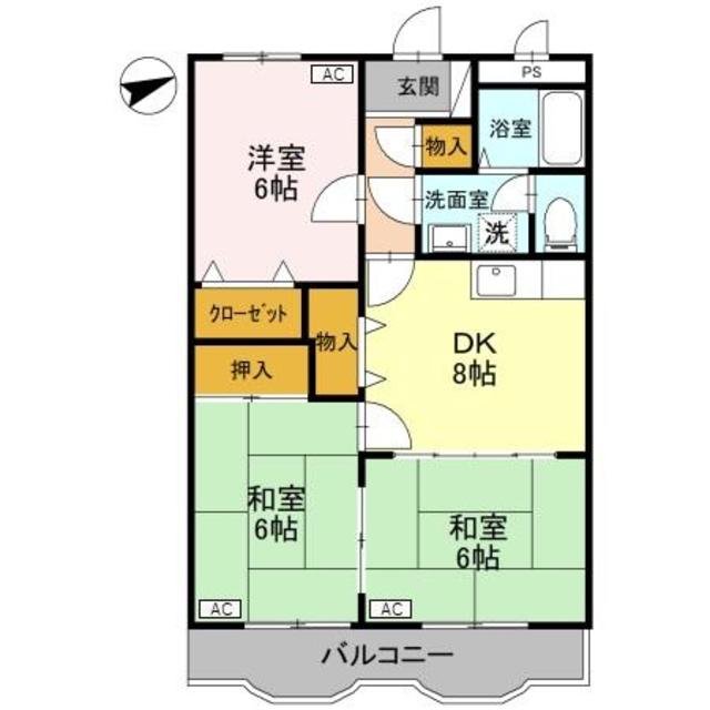 ピュアタウン花園 306 間取り図
