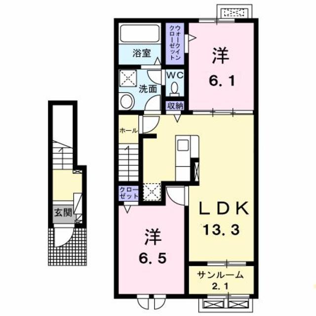 クレストⅠ 203 間取り図