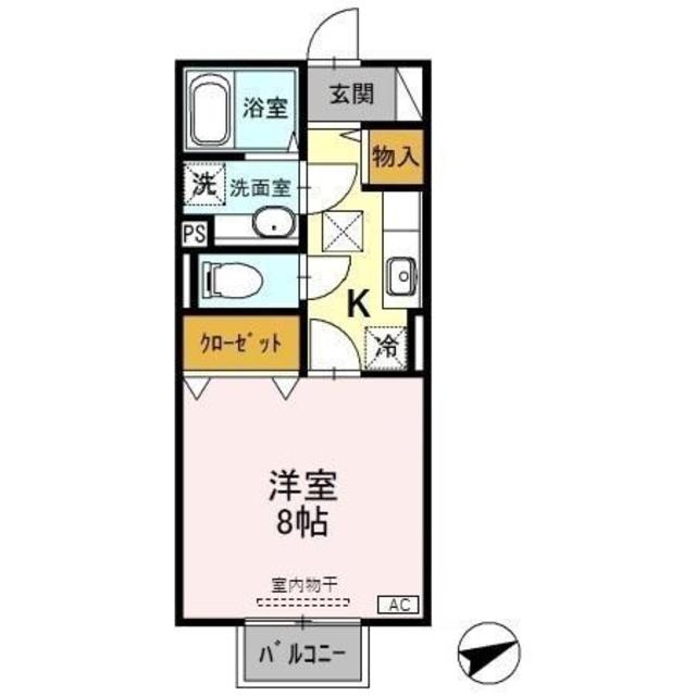 セジュール モナリエ Ａ/Ｂ A107 間取り図