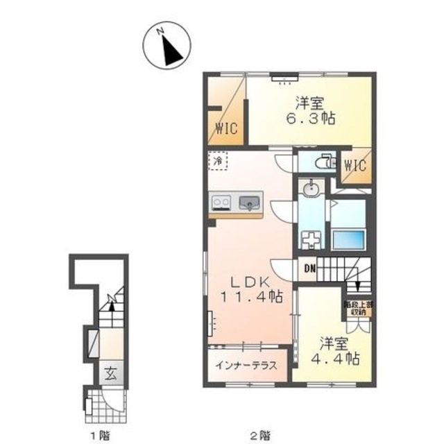 ウェルス　レエルラ 201 間取り図