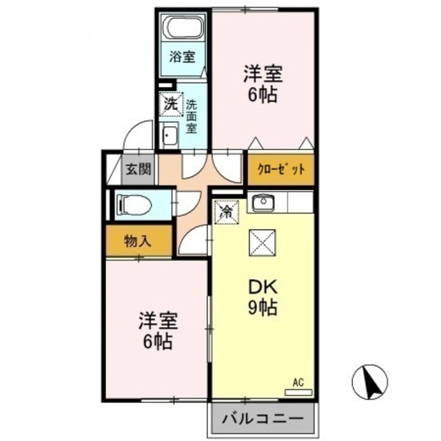 コージーコートＫ　Ｂ 103 間取り図