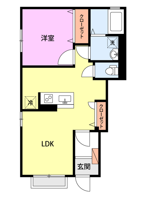 ハイム山 101 間取り図