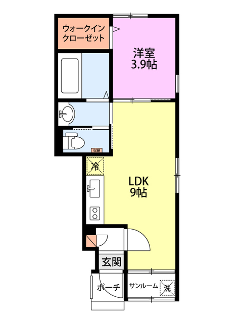 フェリース　Ⅱ 101 間取り図
