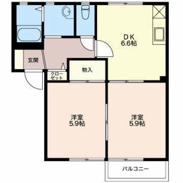 ヴィラセレッソ 202 間取り図
