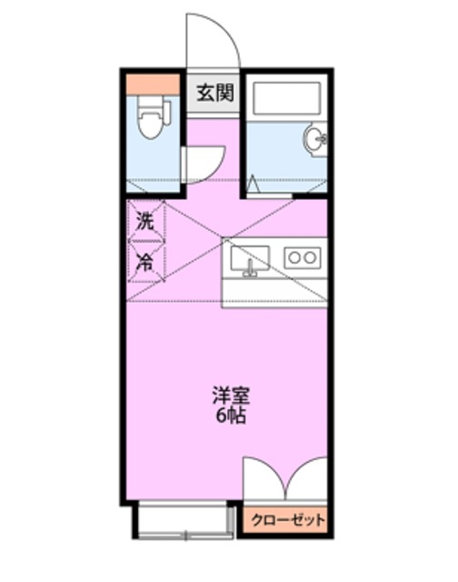 大志館Ⅰ 106 間取り図