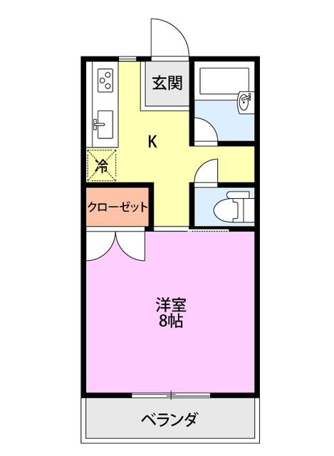 ハイツソアールⅠ 1-A 間取り図