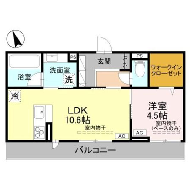 D-ROOM福住 A棟 202 間取り図