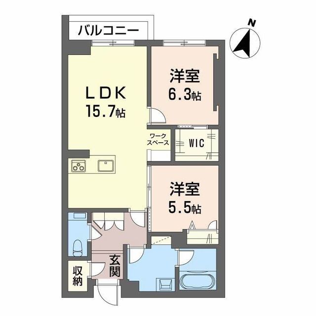 ＡＺＵＲ米山 203 間取り図