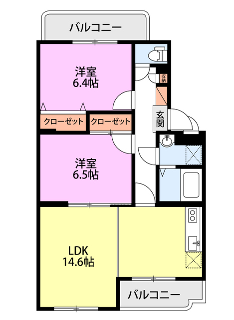 コンフォート弐番館 302 間取り図