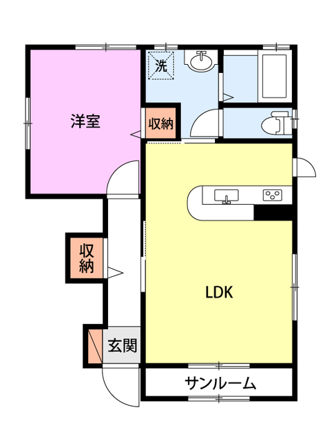 プライムコート江陽　A 101 間取り図