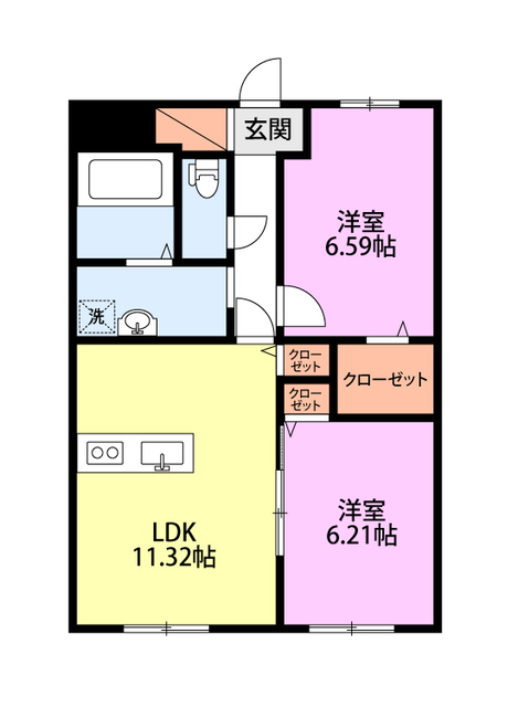 ヴィラ　ノーブル 305 間取り図