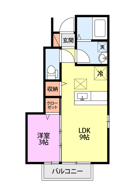 ロイヤルガーデン南城　Ａ棟 101 間取り図