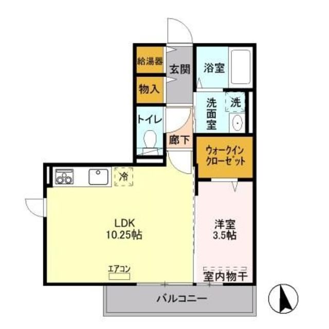 グランディール石橋 207 間取り図