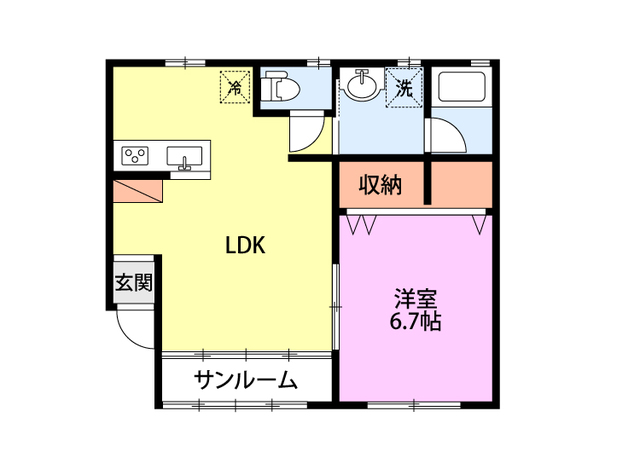 イーストブルー 102 間取り図