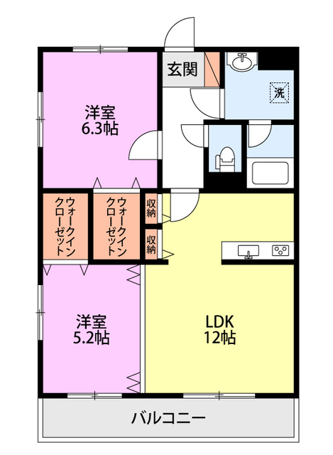 ＲＥＳＩＤＥＮＣＥ　Ｈｉｌｌ　Ｗｅｓｔ裏館 310 間取り図