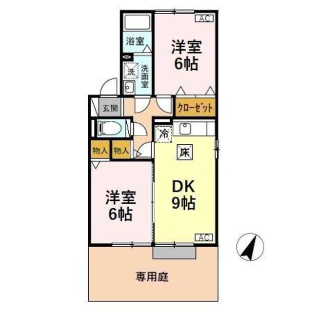 アルクール　D 101 間取り図