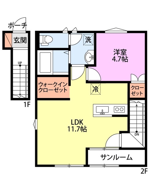 イロンデールメゾン B208 間取り図