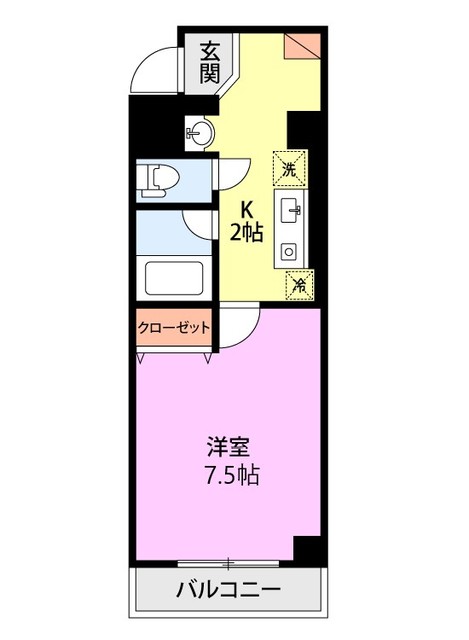 パンウエストリート 406 間取り図