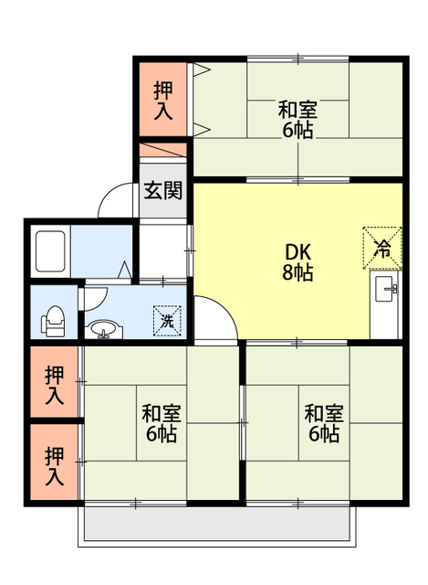 アメニティハイツＡＢ A103 間取り図