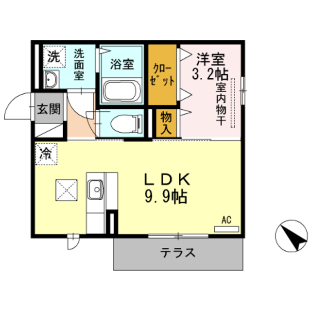 プランドール燕三条 105 間取り図