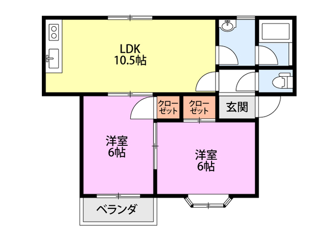 K’ｓハウス 102 間取り図