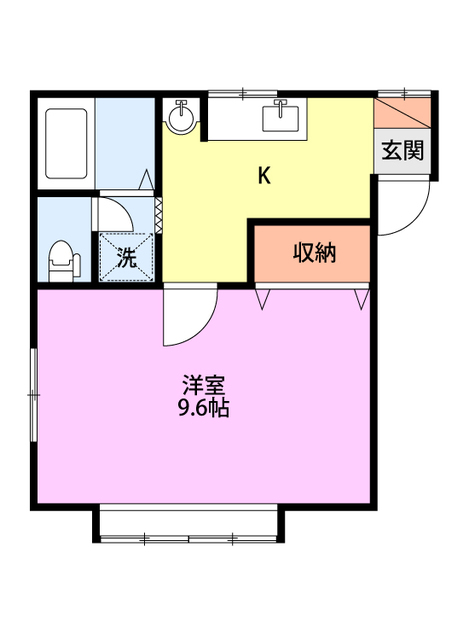 コーポ岳 101 間取り図
