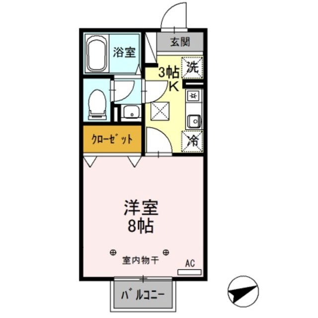 セジュール程島　Ⅰ 103 間取り図