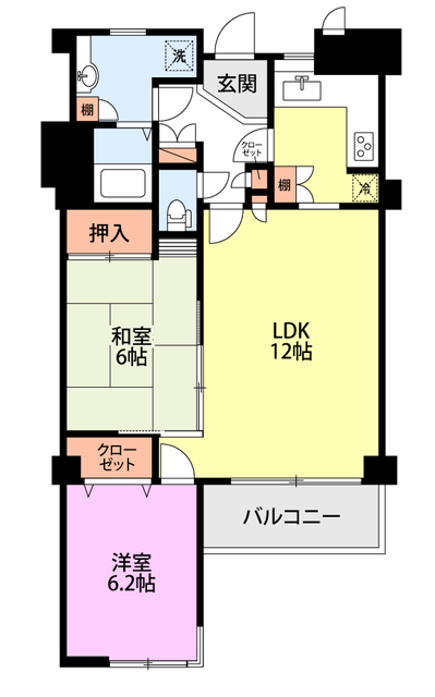 ロイヤルマンション 404 間取り図