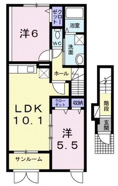 セレノコルソ 203 間取り図