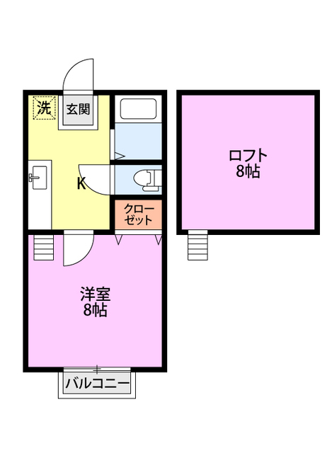 フローラコート 202 間取り図