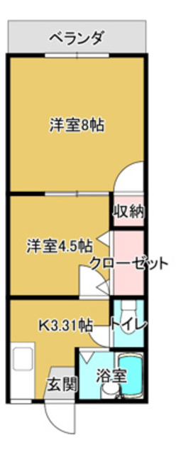 ロイヤルハイム藤 207 間取り図
