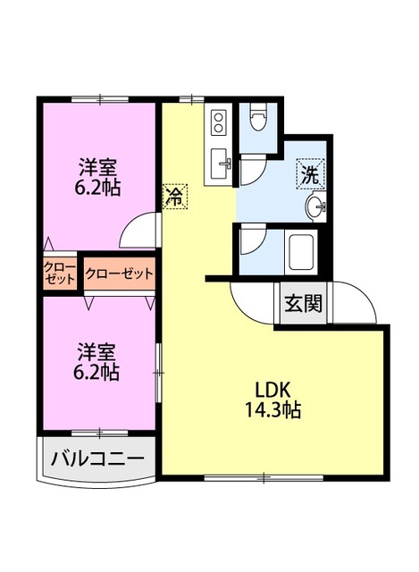 ピュアライフ黄金 101 間取り図