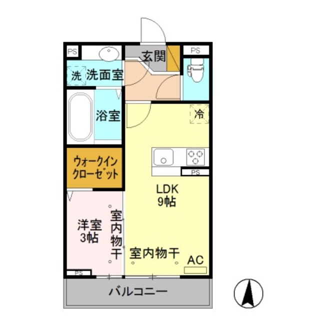 アンジュール・オッツ 202 間取り図