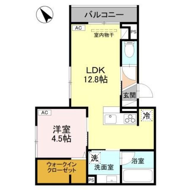 D-ROOM東明 203 間取り図