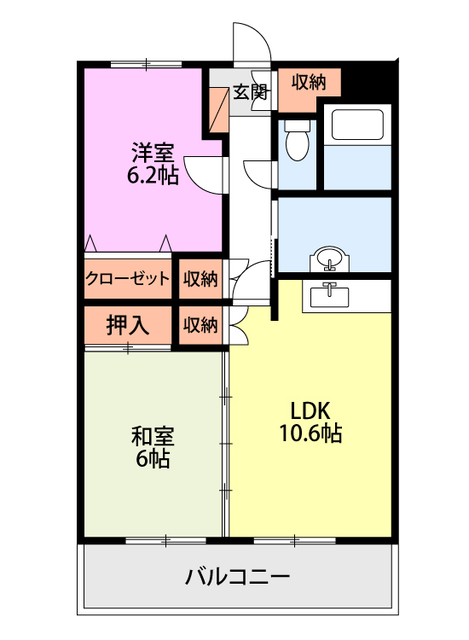 グランシャリオ 206 間取り図